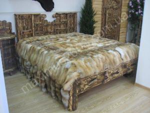 Кровать Кровати из дерева под старину.jpg